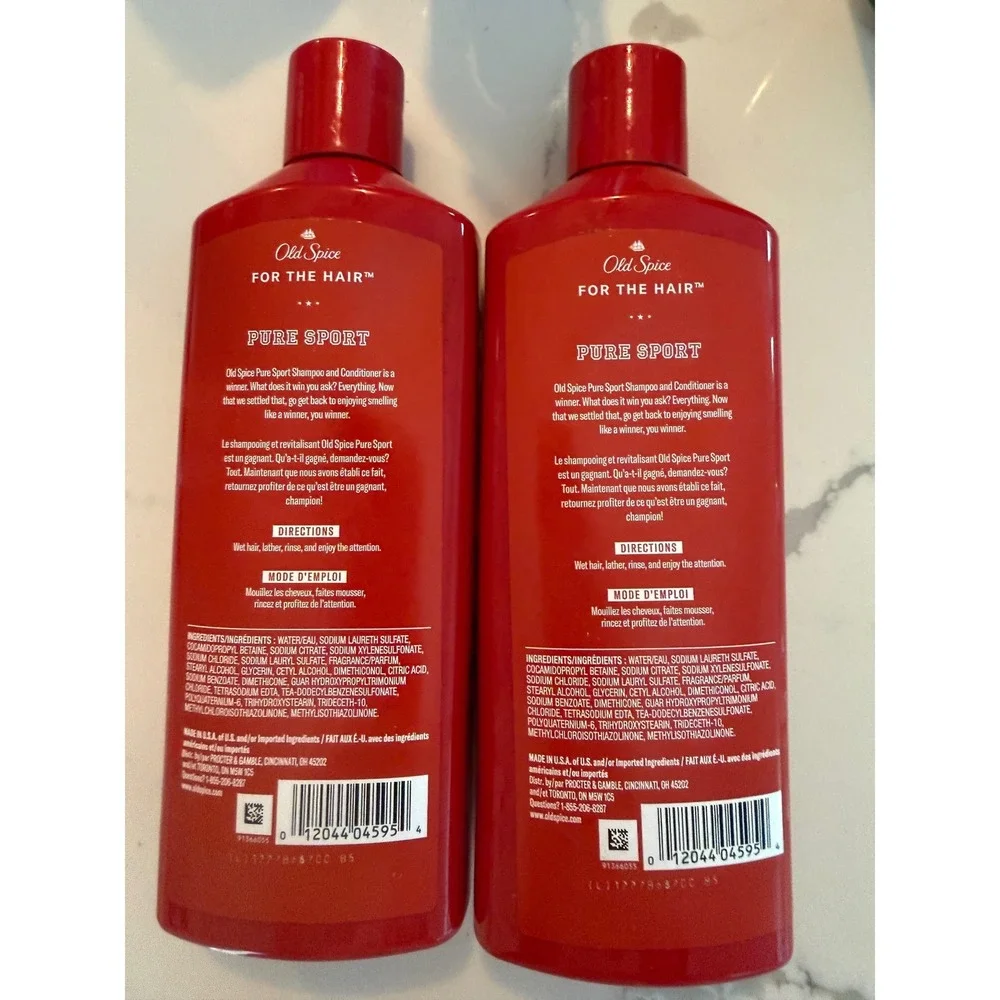 2 Pack Old Spice Pure Sport 2-in-1 Shampoo & Conditioner 13.5 fl oz Each NEW